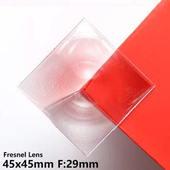 Fresnel lens örnek Sahne ışıkları dıy Projektör ed ışık Spot kalınlığı 0.9 mm 3X büyütme 45x45mm F29mm Özelleştirilebilir