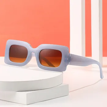 Yeni Moda Kare kadın Güneş Gözlüğü Lüks Marka Tasarım güneş gözlüğü Bayanlar Dikdörtgen Gözlük UV400 Koruma Oculos De Sol