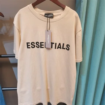 Bahar Yaz Essentials Mektup T-shirt O-Boyun Genç Canlılık T Gömlek XL Essentials Erkek Giyim Bir Gün Dışarı Gemi