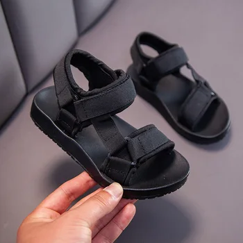 Erkek Sandalet yaz çocuk ayakkabı moda ışık yumuşak Flats Toddler bebek kız sandalet bebek rahat plaj çocuk ayakkabı açık