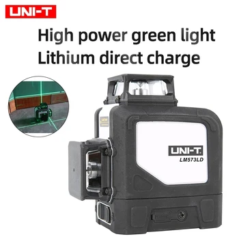 UNI-T LM572G / 573G / 573LD 8 satır 12 satır 3D lazer seviyesi 360 derece yatay ve dikey çapraz güçlü yeşil lazer ışını