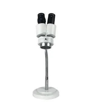 8X Stereo Mikroskop ile led ışık Binoküler Stereo Mikroskop Ayarlanabilir Hortum Diş Hekimi Oral Lehimleme PCB Onarım Aracı LED