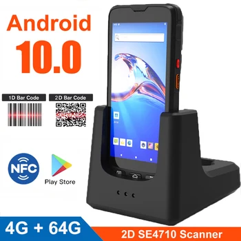 RUGLİNE Octacore Android 10 Mobil Veri Toplayıcı 1D 2D Barkod Tarayıcı IP67 Sağlam El PDA UHF RFID Okuyucu ile 4G RAM 64G