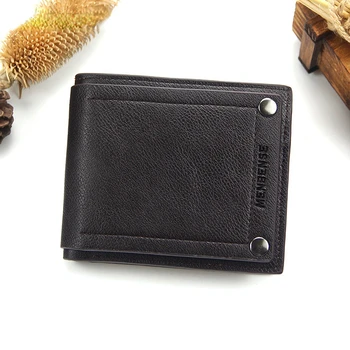 Yeni erkek cüzdan Basit Rahat Yukarı Dönüş Menteşe Çok fonksiyonlu Büyük Kapasiteli erkek küçük cüzdan Çoklu kart Cep erkek cüzdan
