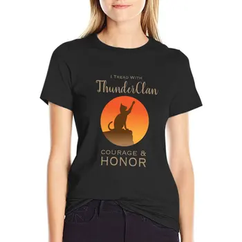 ThunderClan Gurur T-Shirt gömlek grafik tees kedi gömlek kadınlar için