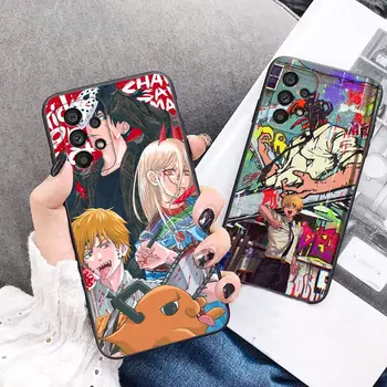 Japonya Anime Testere Adam Karikatür Kılıf Samsung Galaxy A73 A72 A71 A53 A52 S A51 A42 A41 A33 A32 A31 A23 A22 A21s A13 A12 A11