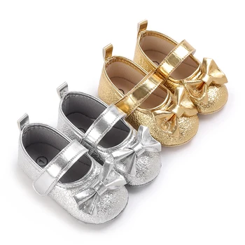 Moda Yenidoğan Vaftiz yürüyüş ayakkabısı Prenses Kelebek Ayakkabı Rahat Yumuşak Pamuklu Taban kaymaz yürüyüş ayakkabısı