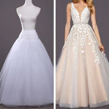 HONGFUYU Petticoat evaze stil Elbise Bir Çember Düğün Aksesuarları Jüpon Ücretsiz Boyut Kabarık Etek Gelin Petticoats 8804