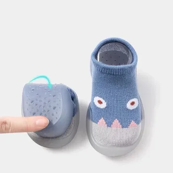 Bebek Çorap Ayakkabı Bebek Renk Eşleştirme Sevimli Çocuk Boys Ayakkabı Bebek Yumuşak Tabanlı Çocuk Kat Çorap Ayakkabı Toddler Kız Ilk Yürüyüşe