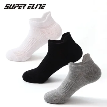 3 Çift / grup Yeni Erkekler Ayak Bileği Soacks Spor Koşu Çorap Düşük Tüp Havlu Alt Açık Profesyonel Erkekler Pamuk Çorap
