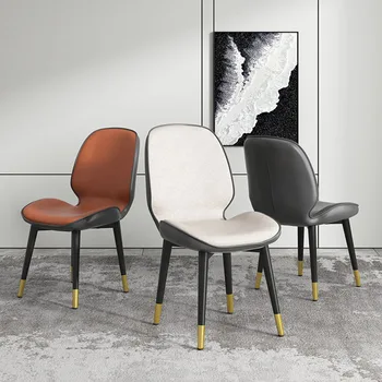 Yemek Alanı Şezlong Ofis Benzersiz Çelik Geri Ergonomik Tasarım Sandalyeler Tabureler Çalışma Koltukları Salle Yemlik İskandinav Mobilya