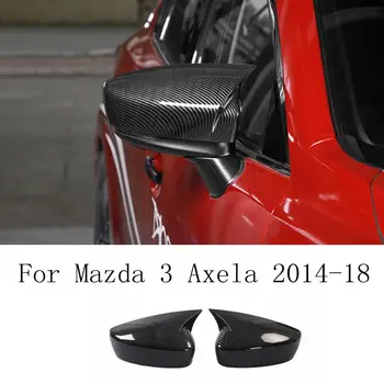 Mazda 3 Axela 2014 için 2015 2016 2017 2018 2019 Araba Styling 1 Çift dikiz aynası Kapağı Ayna Konut Kapak Dikiz Kapağı