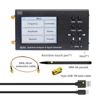 1 Takım SA6 6Ghz Spektrum Analizörü SA6 Sinyal Jeneratörü RF Sinyal Kaynağı Wi-Fi 2G 4G LTE CDMA GSM Beidou GPR Siyah