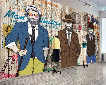 WELLYU 3D Özel boyut Retro nostaljik moda giyim mağazası arka plan duvar kağıdı dekorasyon boyama klasik modern duvar kağıdı