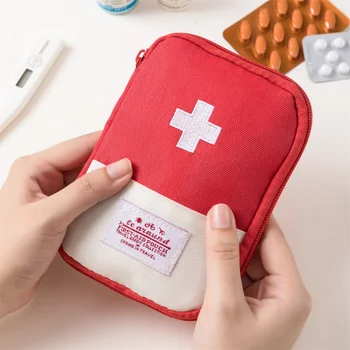 Mini Taşınabilir Ilaç Çantası Seyahat Organizatör Ilk Yardım Kiti Tıbbi acil durum uyarı kitleri Seyahat Essentials Tıp Hap saklama çantası