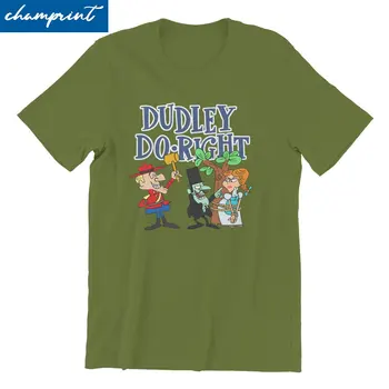 Erkek Jay Koğuş Karikatürler Dudley Do-Sağ T Shirt Saf pamuklu giysiler Komik Kısa Kollu O Boyun Tees doğum günü hediyesi T-Shirt