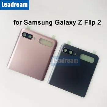Orijinal Arka Cam Samsung Galaxy Z Flip 2 İçin Pil Arka Konut Kapak Cam Kamera Lens ile