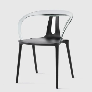 Ara sıra Plastik yemek sandalyeleri Siyah Minimalist Modern Yüksek yemek sandalyeleri Yatak Odası Mutfak Sillas yemek takımları Mobilya