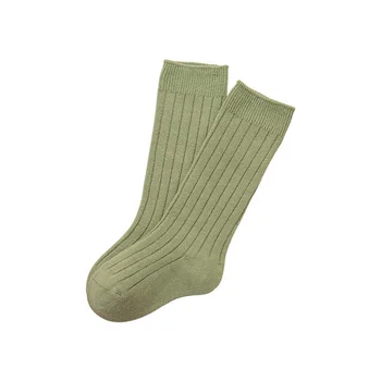 3 çift / takım 0-5 Yaşında Dört Mevsim Kemiksiz kız Bebek Düz Renk Çorap Yumuşak Nefes diz Yüksek bacak ısıtıcıları