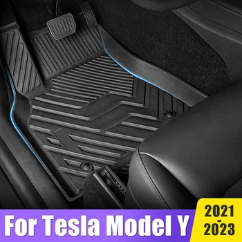 Tesla Modeli Y ModelY 2021 2022 2023 TPE Özel Araba Kat Mat LHD Halı Kapak Koruma Pedi Oto İç Aksesuarları