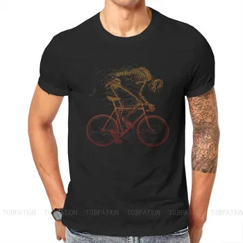 Bisiklet Kafatası Binmek Cehennem Gibi TShirt Dağ Bisikleti MTB Bisiklet Baskı Streetwear Eğlence T Shirt Erkek Kısa Kollu Hediye Elbise