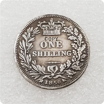 1844,1850 Birleşik Krallık 1 Şilin-Victoria Kopya Paraları