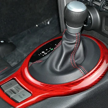 Karbon Fiber Vites Paneli Kapağı Merkezi Kontrol Vites krom çerçeve Subaru BRZ İçin Toyota 86 2013-2020