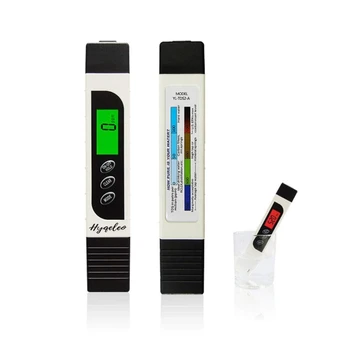 Üçü bir arada Su Monitörü Analizörü LCD Dijital Su Kalitesi Test Cihazı EC / TDS / Sıcaklık Çok Fonksiyonlu Su Saflığı Ölçer ph test cihazı