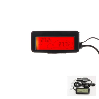 Mini Dijital araba lcd ekranı Kapalı Açık Termometre 12V Araçlar 1.5 m Kablo Sensörü Dropship