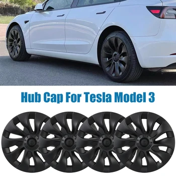 Otomobil Jant Kapağı 18 İnç 4 ADET Tesla Modeli 3 2016-2022 Tam Kapak Değiştirme Tekerlek Kapağı Kiti Araba Aksesuarları teker göbeği kapağı