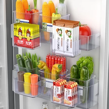 Saklama kutusu Depolama Tutucular mutfak düzenleyici Ayarlanabilir Mutfak Buzdolabı Depolama Rafı Buzdolabı Dondurucu Raf Tutucu Organizatör