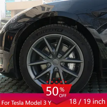 4 ADET Tesla Modeli 3 Y Yeni Her şey dahil JANT kapağı Thunder Spor Siklon Tekerlek 19 18 inç teker göbeği kapağı Araba Trim Aksesuarları