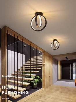 LED tavan lambası ev fuaye giriş koridor koridor sundurma kanal Modern soğuk beyaz sıcak yüzeye monte küçük tavan ışıkları