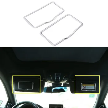 Araba makyaj aynası Taşınabilir Otomatik Güneş Gölgeleme Siperliği HD Aynalar Kozmetik Ayna Çerçevesi Trim İçin Mercedes Benz A B C E ML CLA GLE GLC
