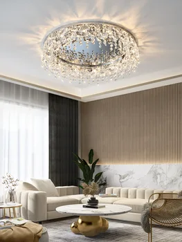 Lüks Kristal Tavan yatak odası için lamba Oturma Odası Ev Modern Krom Gömme Montaj LED Avize aydınlatma armatürü 2023 Yeni Trend