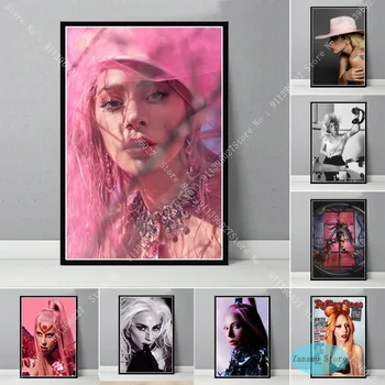 ZT258 Poster Baskı Yeni Lady Gaga Chromatica Müzik Albümü Yıldız Boyama Tuval Oturma Odası Modüler Duvar sanat resmi Ev Dekor İçin
