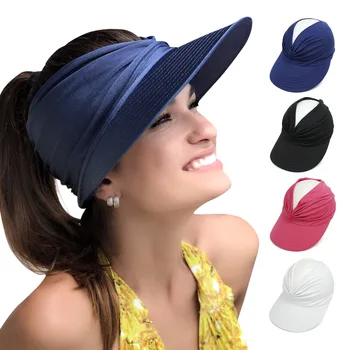 Esnek Yetişkin Şapka Kadınlar için Anti-UV Geniş Ağız siperlikli şapka Taşıması Kolay Seyahat Kapaklar Moda Plaj Yaz Boş Spor beyzbol şapkası