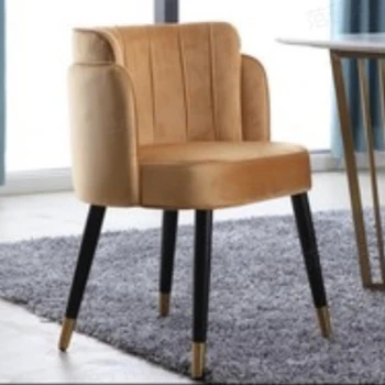 Döşemeli Lüks Sandalyeler Yemek Odası İskandinav Moda Nötr Zarif Tabureler Salon Tasarımcısı Siyah Bacak Mobili Per La Casa Mobilya
