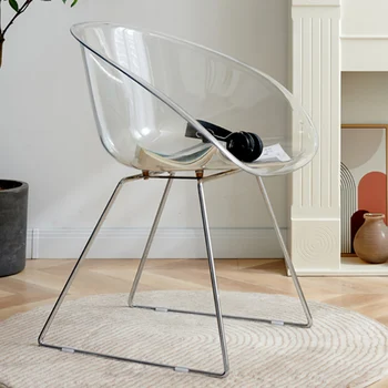 Şeffaf Rahatlatıcı Tasarım yemek sandalyeleri İskandinav Tek Lüks Cafe yemek sandalyeleri Mutfak Silla Comedor Ev Mobilyaları YX50DC