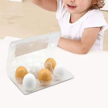 Simülasyon Ahşap Yumurta Oyuncaklar Pişirme Pretend Oyuncaklar paskalya dekorasyonu Sanat Dayanıklı Yaratıcı Bulmaca Oyuncak Okul Çocuklar için Toddlers
