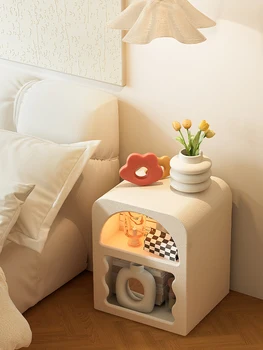 yeni modern basit komodin Net kırmızı krem beyaz ıns tarzı minimalist küçük komodin Yatak Odası başucu depolama dolabı