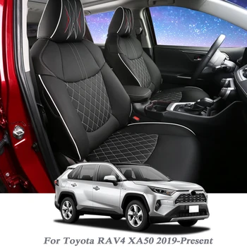 Araba klozet kapağı s Set deri araba kılıfı Şekillendirici koltuk koruyucusu Yastık İç Aksesuar Toyota RAV4 Hibrid XA50 2019-Present