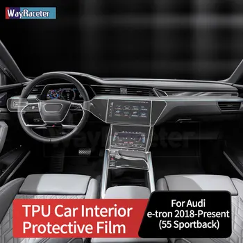 Kendinden Şifa Anti Scratch Üst TPU Vinil Merkezi Dişli İç Boya Koruma Filmi Audi E-tron 55 Sportback Aksesuarları