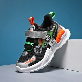 GTHMB Çocuklar Rahat Yürüyüş Sneakers koşu ayakkabıları Erkekler için Moda Çocuk Nefes Rahat spor ayakkabı Açık