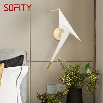 SOFİTY iskandinav duvar lambası kuş gölge LED dekoratif fikstür Modern aplik ışıkları ev oturma odası koridor