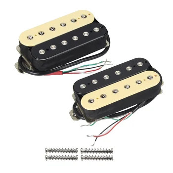 Yeni Alnico 2 Set Humbucker Elektro Gitar Pickup Boyun + Köprü Manyetikler Zebra Gitar Parçaları
