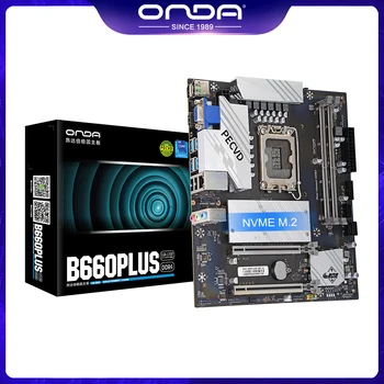 ONDA B660 artı M-ATX DDR4 Anakart Desteği 12 13 Gen (Intel LGA 1700 CPU 12100F/12400F/12490F / 12600F/12700F/13600F)
