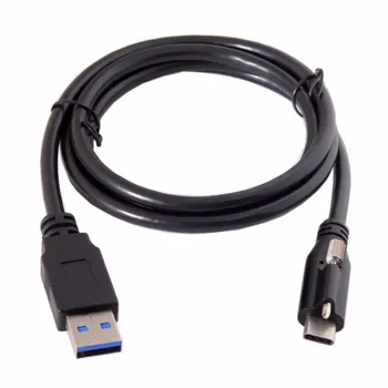 CYSM Xiwai USB 3.1 Tip-C Kilitleme Konnektörü, Panel Vidalı Standart USB3.0 Veri Kablosuna