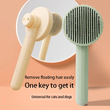 Pet Epilasyon Tarak Kedi Fırça Kendi Kendini Temizleyen Slicker Fırça Kediler Köpekler için Saç Çıkarıcı Kazıyıcı ev hayvanı tırnak törpüsü Kedi Aksesuarları