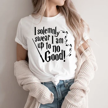 Komik Ben Ciddiyetle Yemin Ederim Ben Kadar İyi Gömlek Hufflepuff Ravenclaw Slytherin Kadın T-shirt Harajuku Grafik T Shirt ve Tee